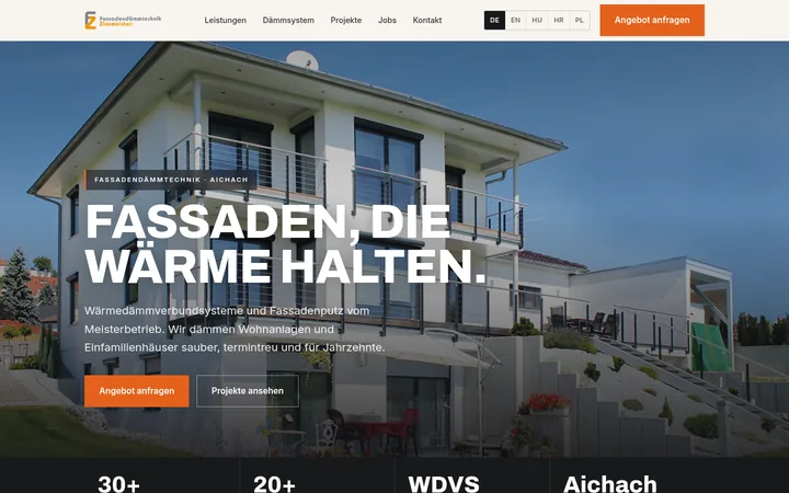 Startseite von FZ Fassadendämmtechnik Zinsmeister aus Aichach
